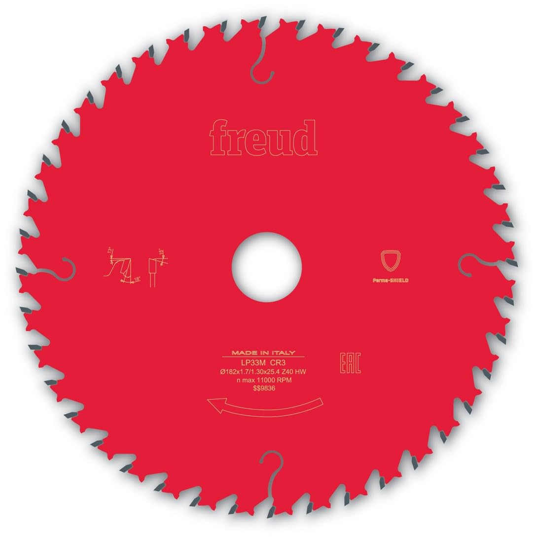 Freud (BOSCH Group) F03FS03687 Circular Sawblade - Wood - 7" / 182mm, Number of Teeth 40