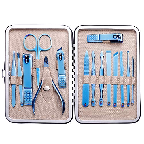 Stainless Steel Nail Clipper Set Personal Beauty Tools Manicure Pedicure set for Finger and Toe Ear Picker Tools 15 piece