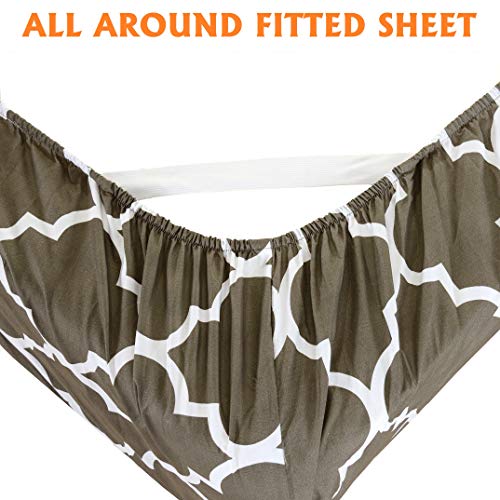 Elegant Comfort Luxury Soft Bed Sheets Quatrefoil Pattern - 1500 Premium Hotel Quality Microfiber Softness Wrinkle and Fade Resistant (6-Piece) Bedding Set, King, Grey