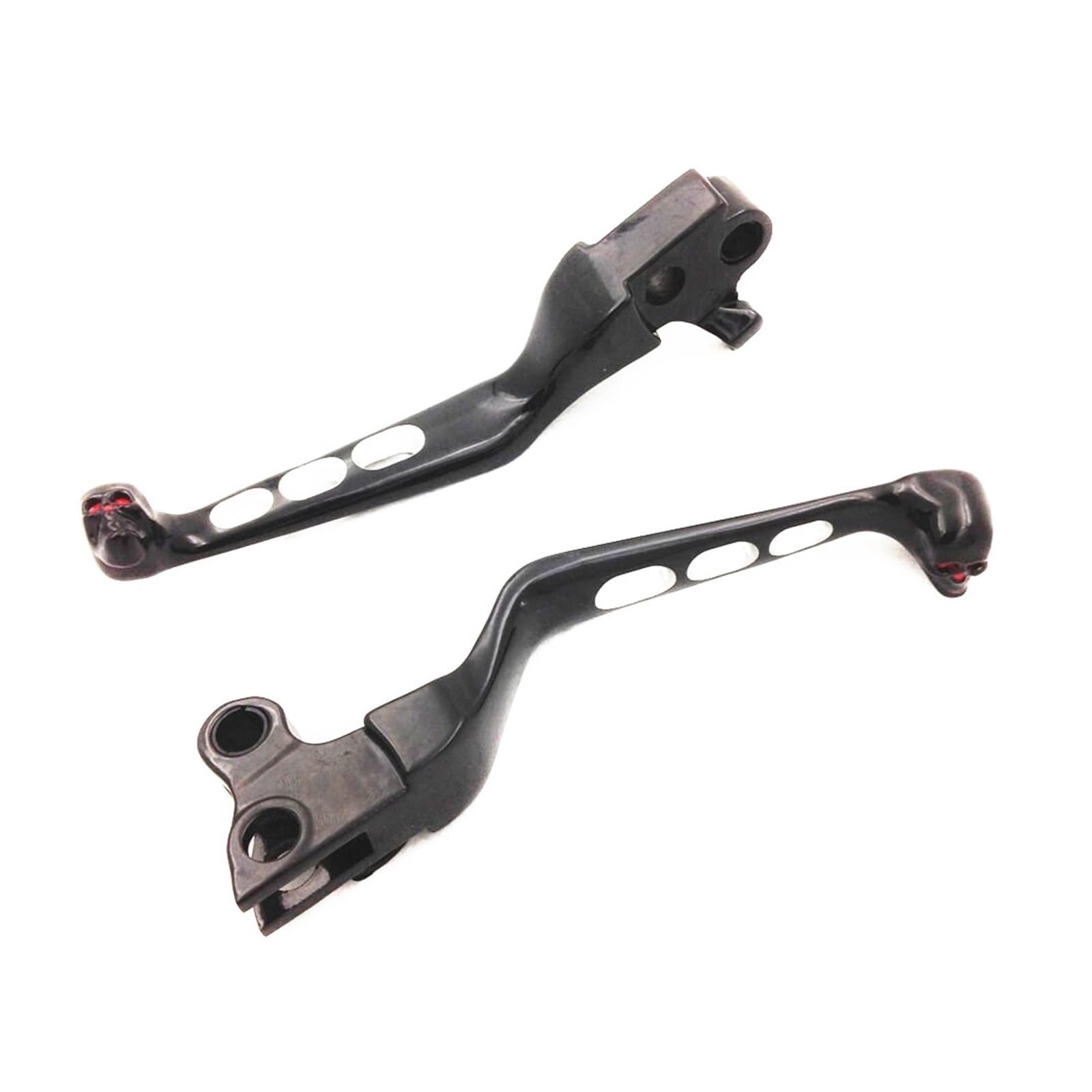 Levier d'embrayage Moto Accessoires pour Moto Leviers de Frein et d'embrayage tête Mort Noire pour Harley Dyna, pour Sportster Softail(Argent)