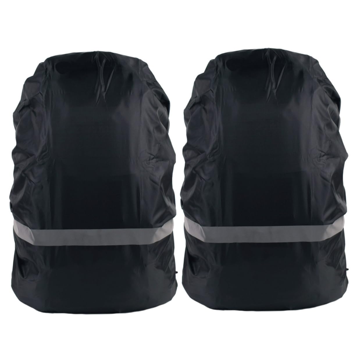 BRIGHTFUFU 2pcs Waterproof Backpack Rain Cover Reflective Outdoor Backpack Raincoat Night Easy to Clean Lightweight for Hiking and Traveling