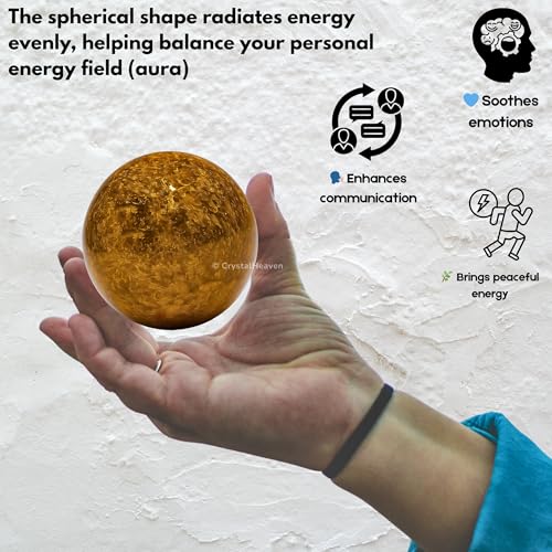 Image of Certified Bronzite Crystal Ball for Meditation - Premium Crystal Vastu Items for Home and Feng Shui Items for Good Luck - Ideal for Pooja Supplies and Spiritual Practices (2 inch Inch)