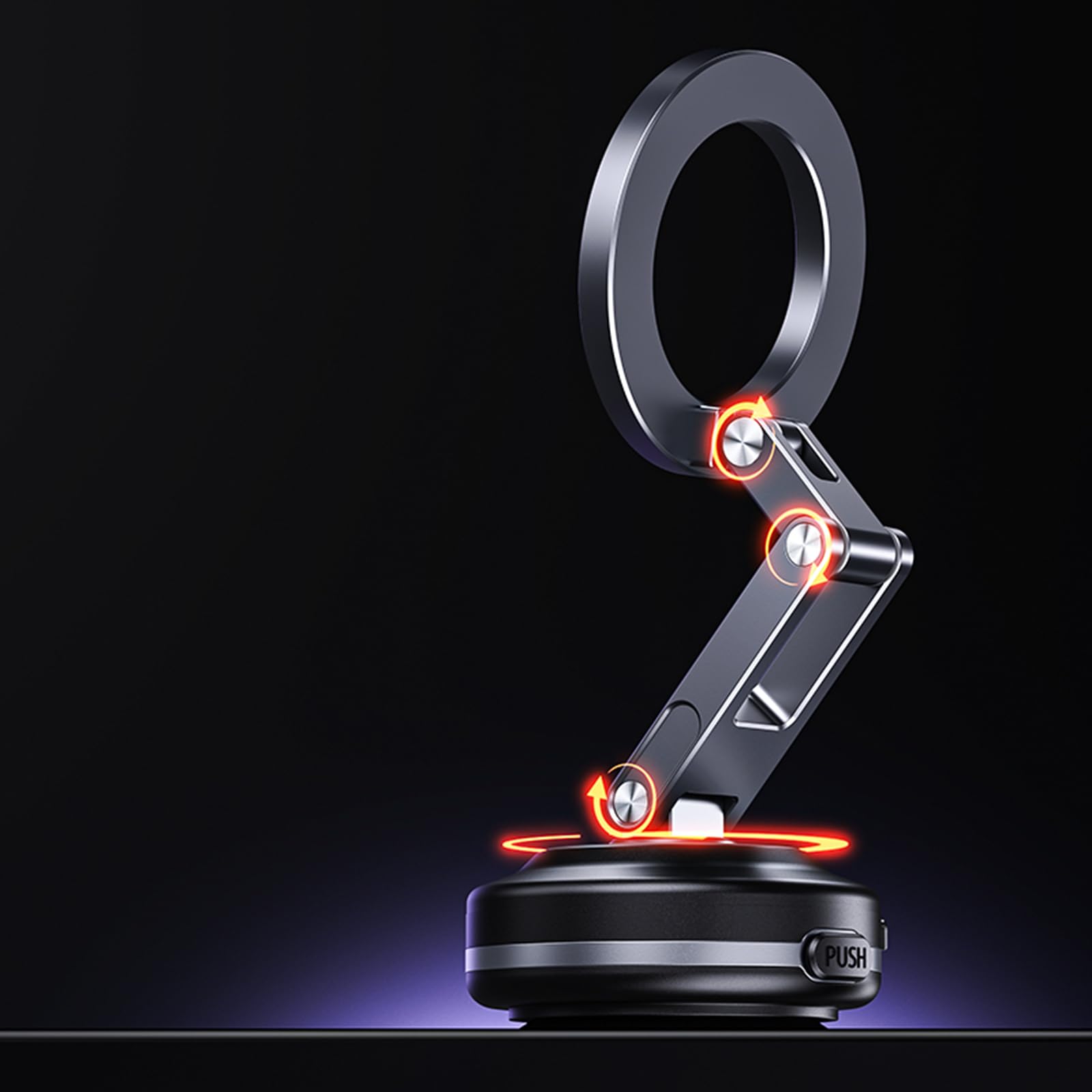 Soporte de teléfono para automóvil con imán fuerte y función de succión al vacío, fácil de almacenar, conducción segura, soporte para teléfono ajustable en ángulo