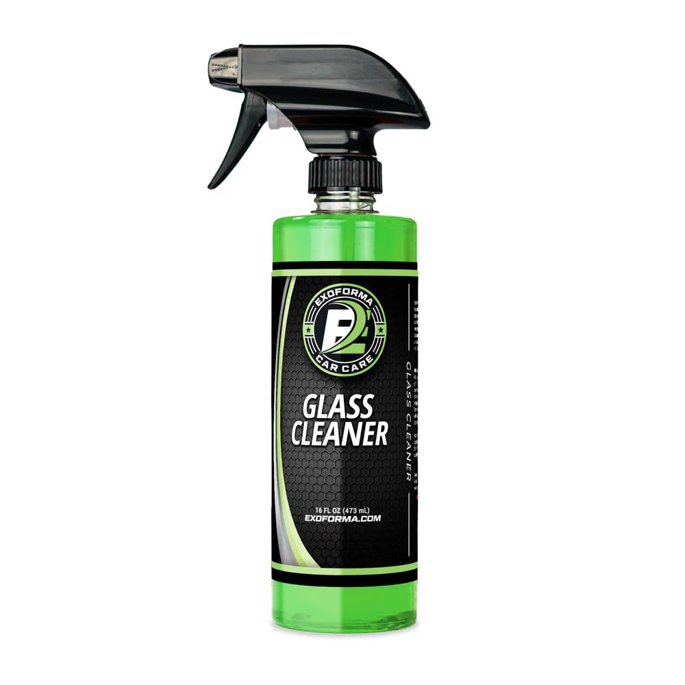 Glass Cleaner - Streak Free Window & Glass Cleaner | Crystal Clear Finish | Safe On Window Tint, Nav Screes, Mirrors & More | 16 oz