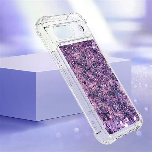 Coque Google Pixel 8A transparente antichoc à paillettes TPU