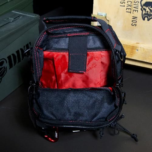 DDT Death Dealer Tactical Night Stalker Small Sling EDC Bag, Color Bloodline4