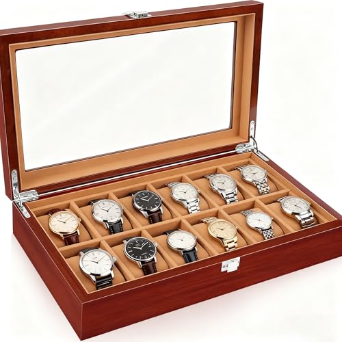 Porta Relogio Masculino, Caixa de Madeira para Relógios, Porta Relogio, Caixa de Relogio, Caixa para Relogio, Caixa para 12 Relógios