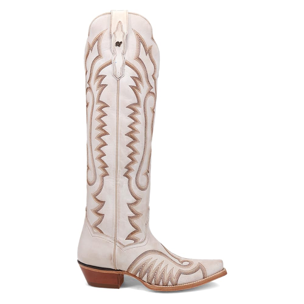Dan Post White Josie 19 inch Womens Snip Toe Western Boots DP5107