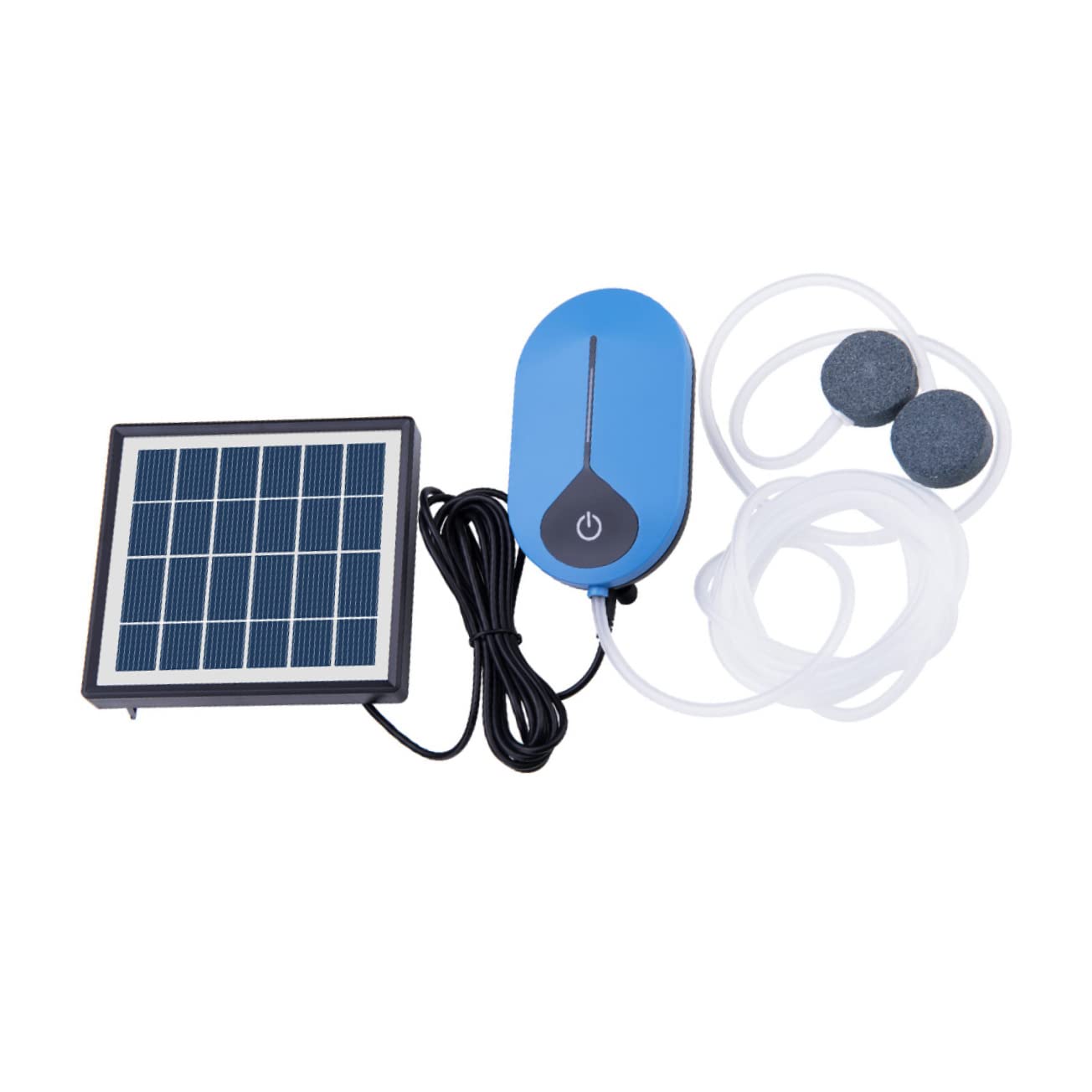 Happyyami Bomba De Aire Solar para Acuarios y Peceras Mini Compresor De para Pesca Al Aire Bajo Consumo Energético y Modos De Trabajo Ajustables