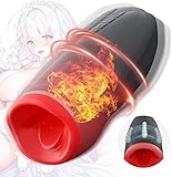 Fancy Lover 電動オナホール オナホ おなほーる【爆転フェラホール】オナホール【360°正反回転&強力振動&45°C人肌温感】亀頭責め ペニスマッサージ 【7種回転モード×7種振動モード×3段階強弱振動】 ビーズ回転 3Dイボ シリコン製 アダルトグッズ 大人のおもちゃ