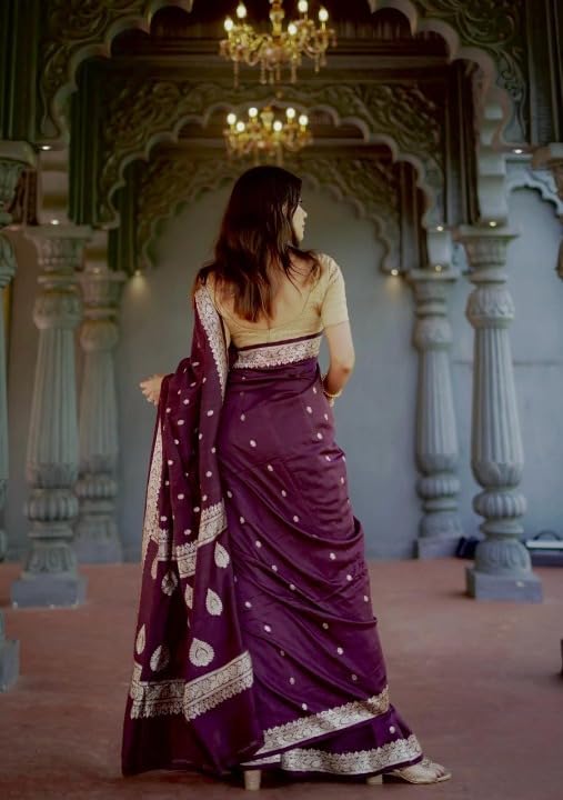 Image of Flosive Women's Cotton Saree With Blouse Piece