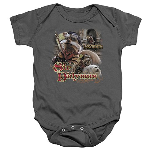 MMM Merchandising Labyrinth Toddler Sir Didymus Onesie, 18 Months, Charcoal