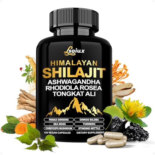 Shilajit for Men & Women - 10-in-1 Pure Himalayan Shilajit Capsules with Organic Ashwagandha |...