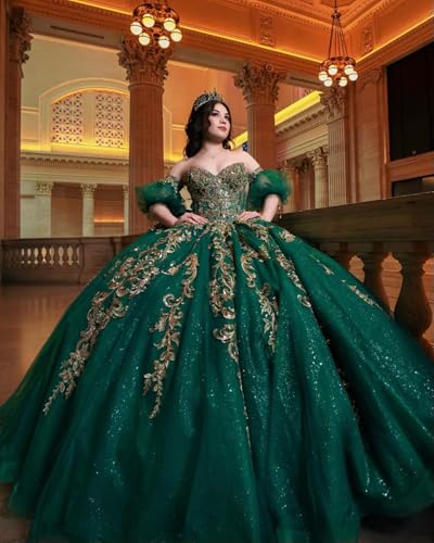 Lace Appliques Quinceanera Dresses with Bow Ruffled Ball Gown with Tiered Train Puffy Sweet 16 XV Dresses YU0033