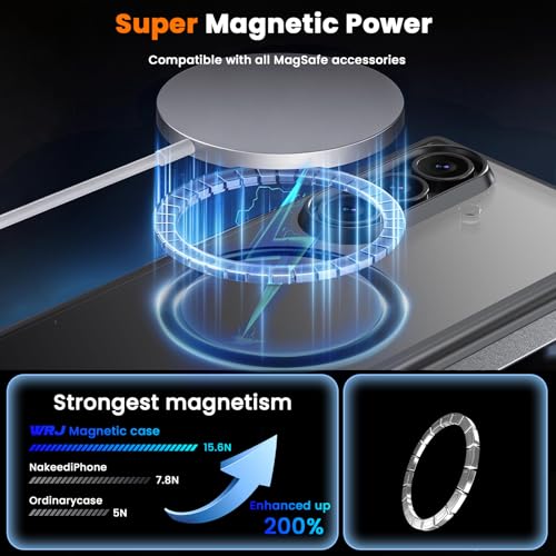 Image of WRJ for Samsung Galaxy Z Fold 7 Case Built-in Screen Protector,Black