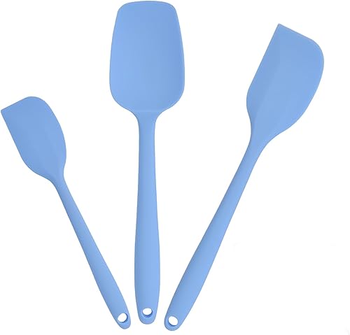 Miniatura 8 de Espátulas de silicona resistentes al calor, espátula de silicona de grado alimenticio, mango con agarre ergonómico, juego de utensilios de cocina de