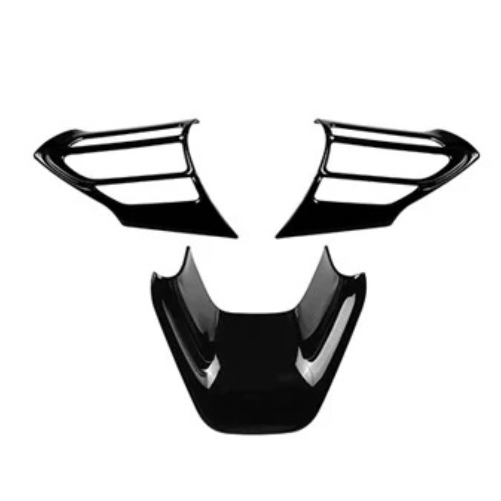 Interior Trim for Toyota for Yaris 2022 Steering Wheel Glitter Sticker Decoration Scratch Resistant and Wear-Resistant Interior Modification Auto Central Inner(Piano Black Set)