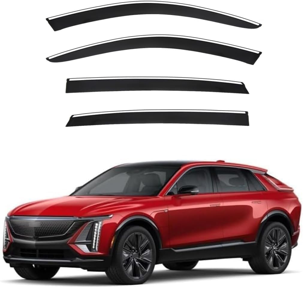 4Pcs Smoke Tint Car Window Deflectors for Cadillac Lyriq MK1 2022-2024+