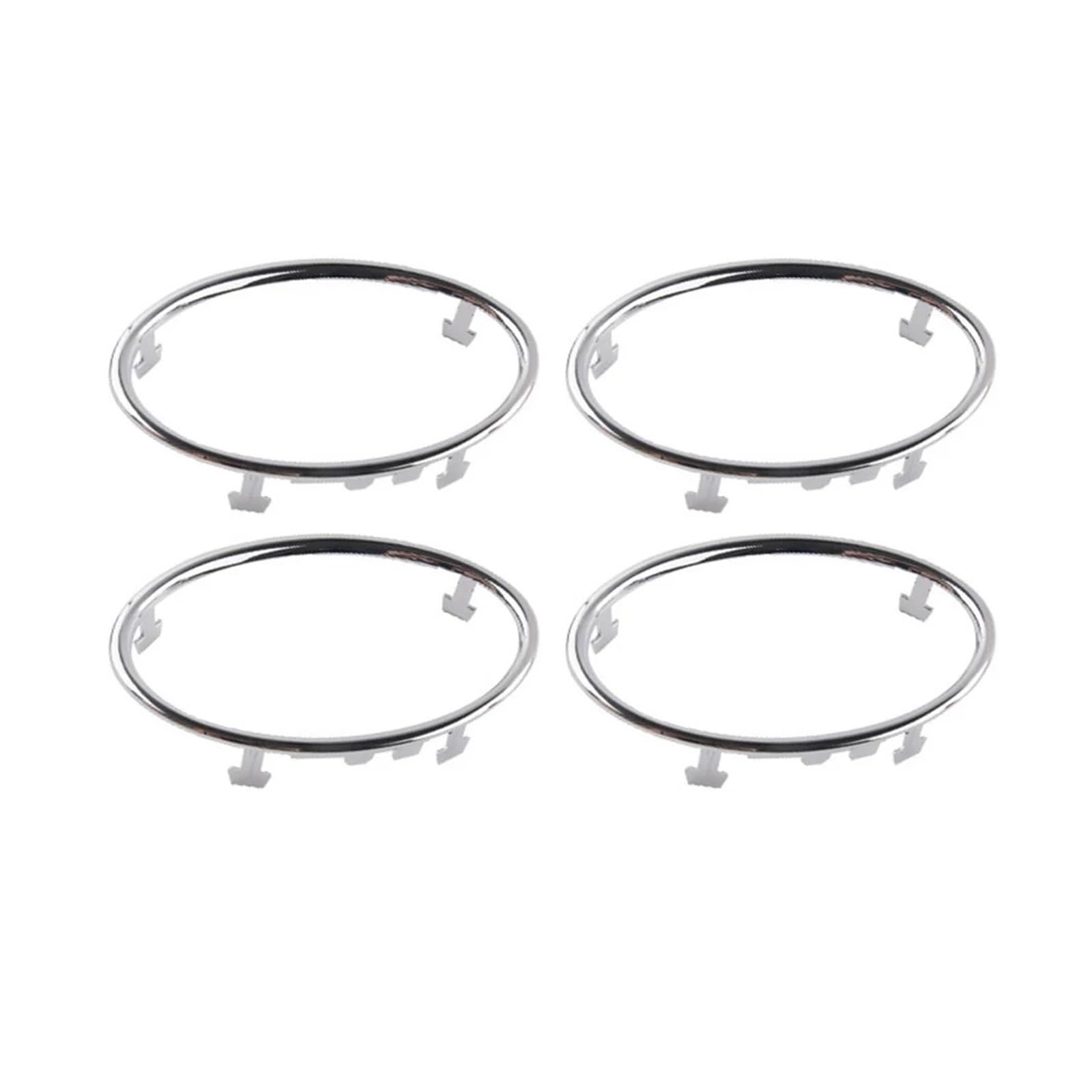 Car Interior Sticker 1/4Pieces for Focus 2 MK2 2005-2013 Car Air Conditioning Trim Outlet Decoration Circle Ring Sticker Auto Accessories(4pieces Birght Silver)