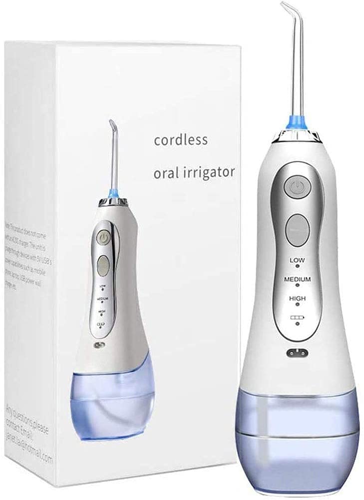 Flosser flosser Cordless USB Ricaricabile Irrigatore Orale Portatile per Viaggi e casa □ Cordless Avanzato, Bianco