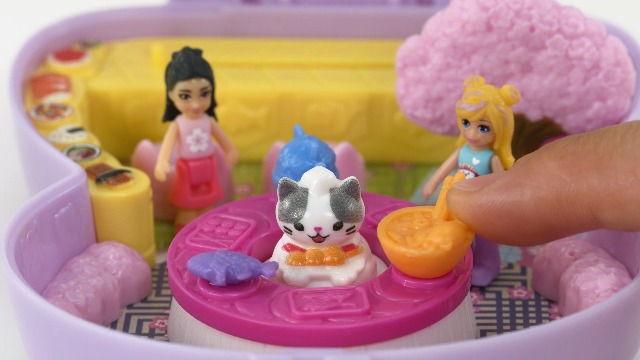 Polly Pocket Zen Kat Restaurant, speelset met Japanse sushi als