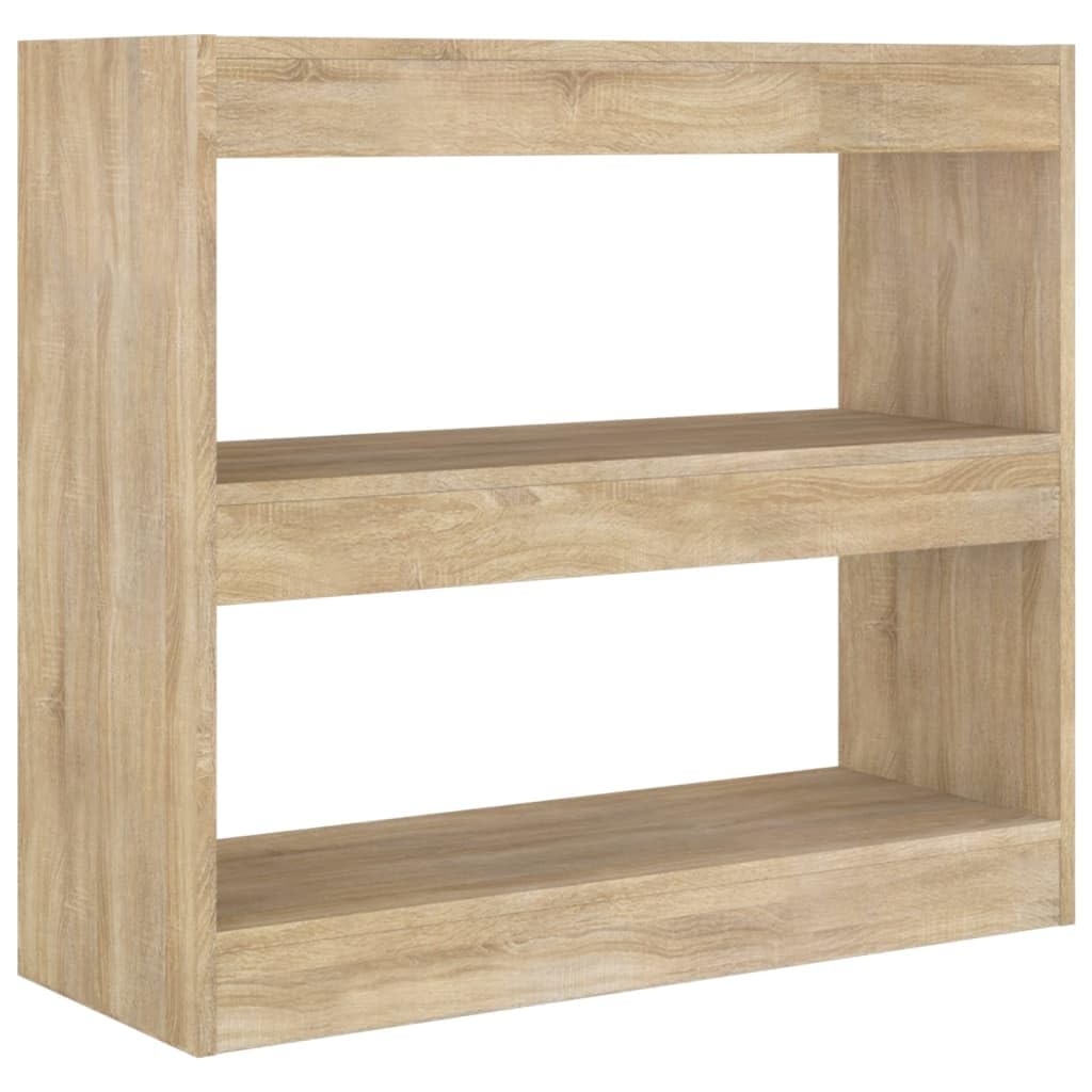 vidaXL Book Cabinet/Room Divider Hallway Furniture Bookcase Storage File Cabinet Rack Home Organiser Room Partition Book Shelf Stand Sonoma Oak