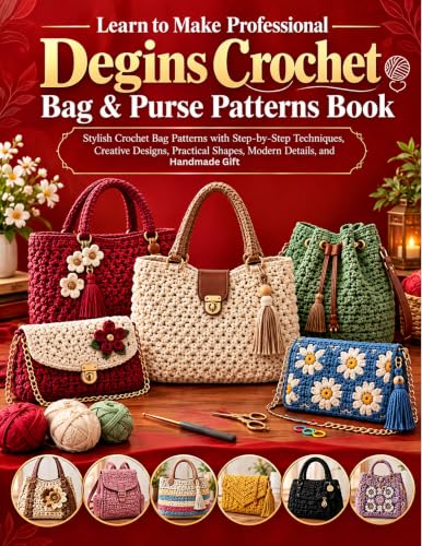 Learn to Make Professional Degins Crochet Bag & Purse Patterns Bo...