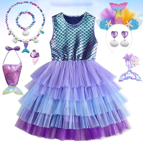 Disfraz Sirena Niña, Sirena Costume Niñas, con Disfraz Sirena Accesorios, Disfraz Sirenita...