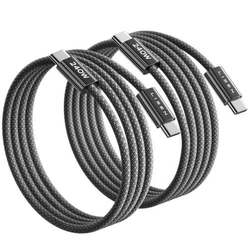 LISEN USB C to USB C Cable, 240W Fast Charging Cable (3.3FT+6.6FT)
