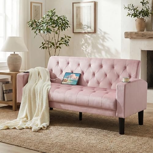 TYBOATLE 62' W Loveseat Sofa w/ 2 USB Charger...