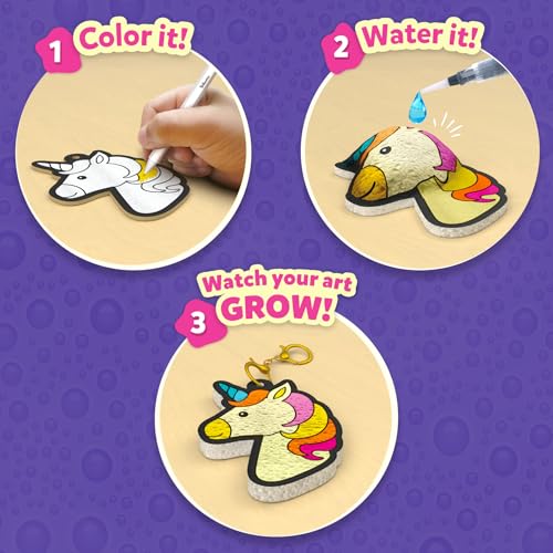 Image of Skillmatics Aqua Puffs - 3D Art Kit, Princesses & Unicorns, Mess-Free Paint by Number Craft for Kids, DIY Color Activity, Screen-Free Fun, Best Gift for Girls & Boys Age 4, 5, 6, 7, 8, 9, 10