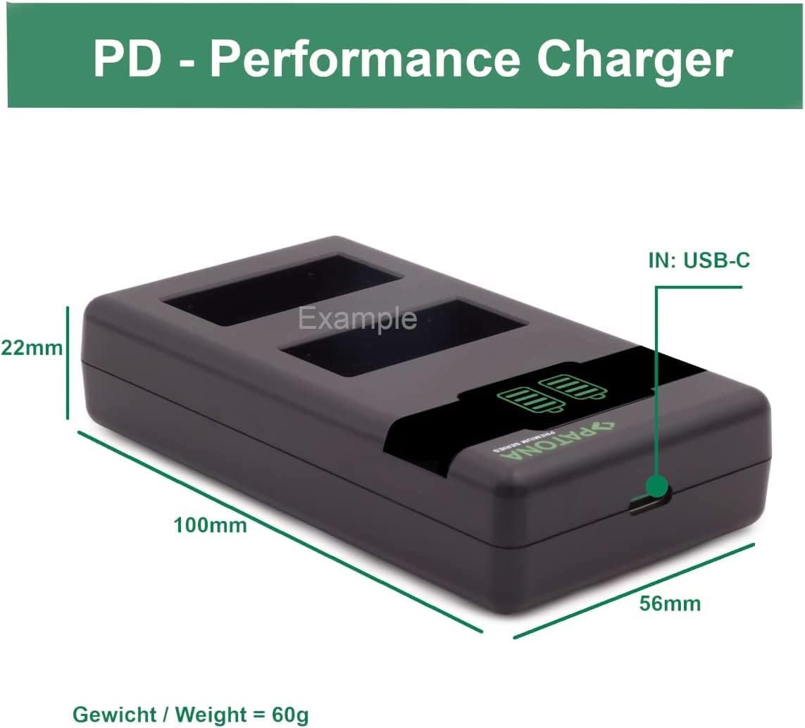 Baxxtar MaxProtect LP-E6NH Batterie 2X 2600mAh NTC Capteur V1 Boîtier - Chargeur 1500mA PD-Performance USB-C Compatible avec Canon EOS R5 R6 R6II R7 5D Mark II III 5DS 6D 7D 60D 70D 80D 90D XC10 XC15