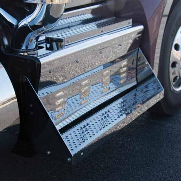 Technical Precision Replacement for Kenworth T680 Year 2014 41.125 INCH Stainless Steel DPF Cover with Upper Step Passenger Side