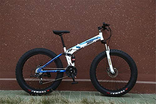 JHKGY Vélo De Montagne Pliant,Vélos VTT Tout Suspendus,Cadre Renforcé en Acier À Haute Teneur en Carbone Frein À Disque,Hommes Et Femmes Adultes - Image 3