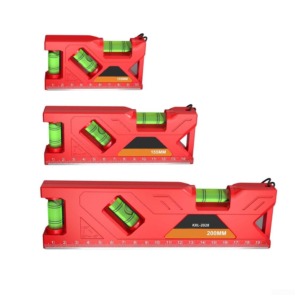 Nivelador magnético portátil para nivel de burbuja de 155 mm, precisión para proyectos de bricolaje, herramienta de medición de bolsillo de aleación de aluminio (105 mm)