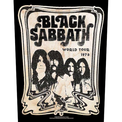 Black Sabbath Back Ecusson World Tour 1978 Band Logo Nouveau Officiel Noir