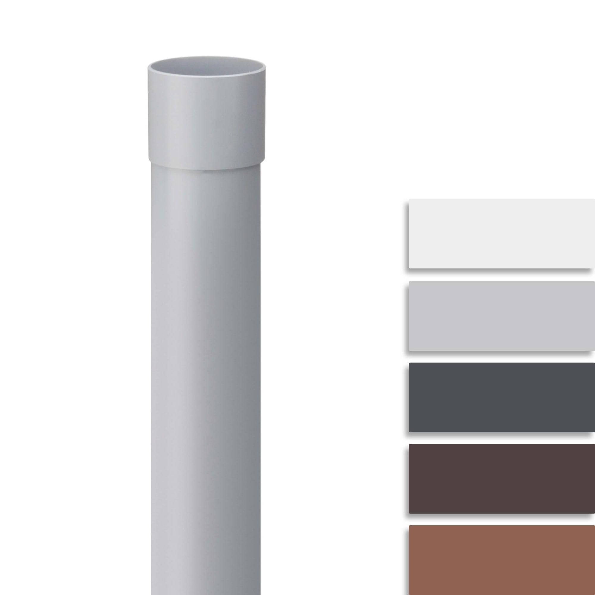 INEFA Fallrohr Kunststoff 200 cm DN100 (100 mm), Grau