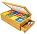 Tea Box 100% Bamboo Tea Box Chest Organizer With Slide Out Drawer, 8 Storage Compartments Clear Shatterproof Hinged Lid By Sugarman Creations PERFECT HOLIDAY GIFT