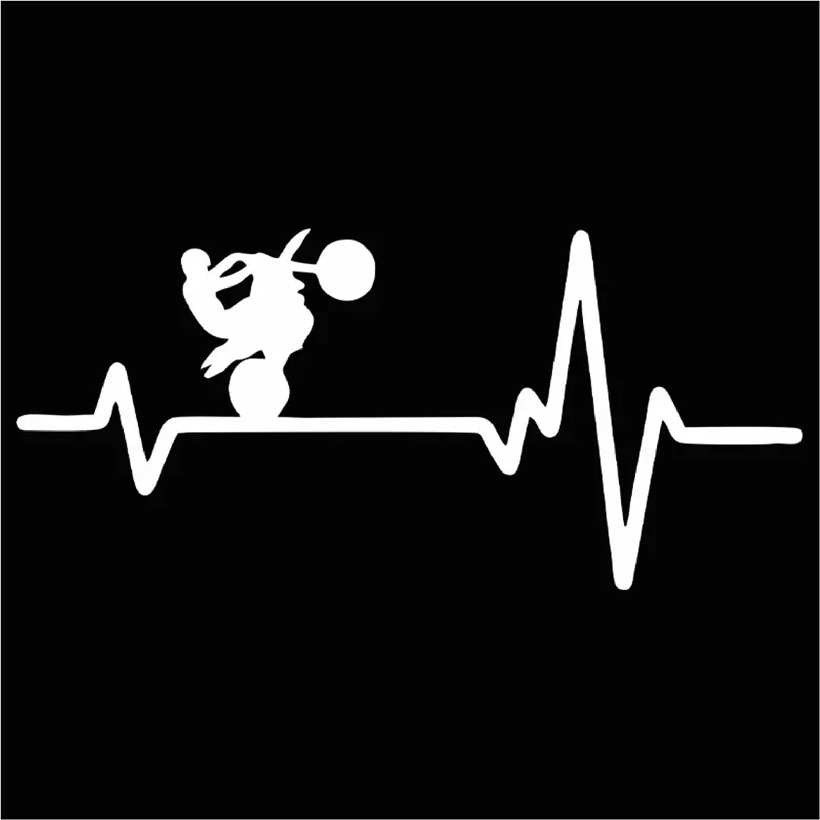 FGLFPXI Dirt Bike Motorcycle Tires Heartbeat Creative On Car Stickers and Decals Funny Motorcycle Stickers