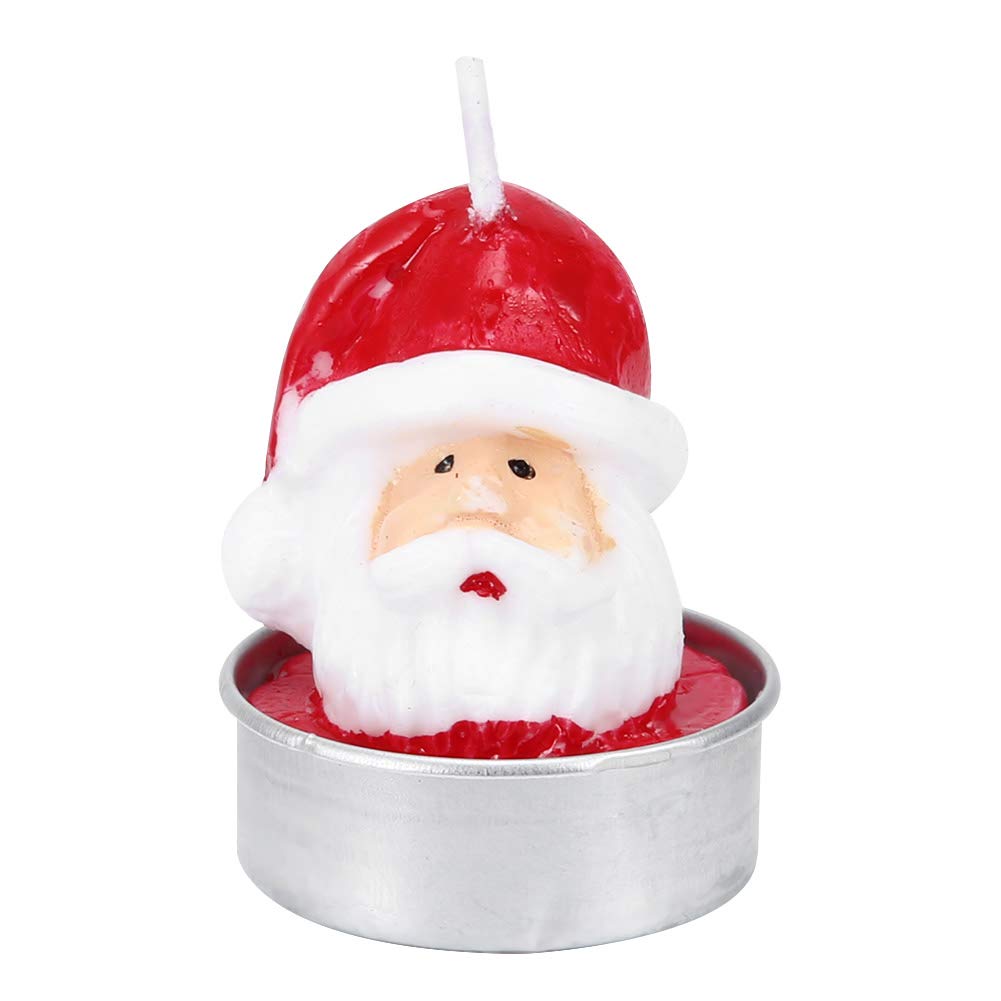 Santa Claus Candle Tealight Decorative Table Party Ornament Christmas Decoration for Festive Hotel Family