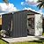 Patiowell 8x8 FT Outdoor Storage Shed, Heavy Duty Tool Metal Sheds with Lockable Doors and Updated Frame Structure for Backyard Patio Lawn, Black