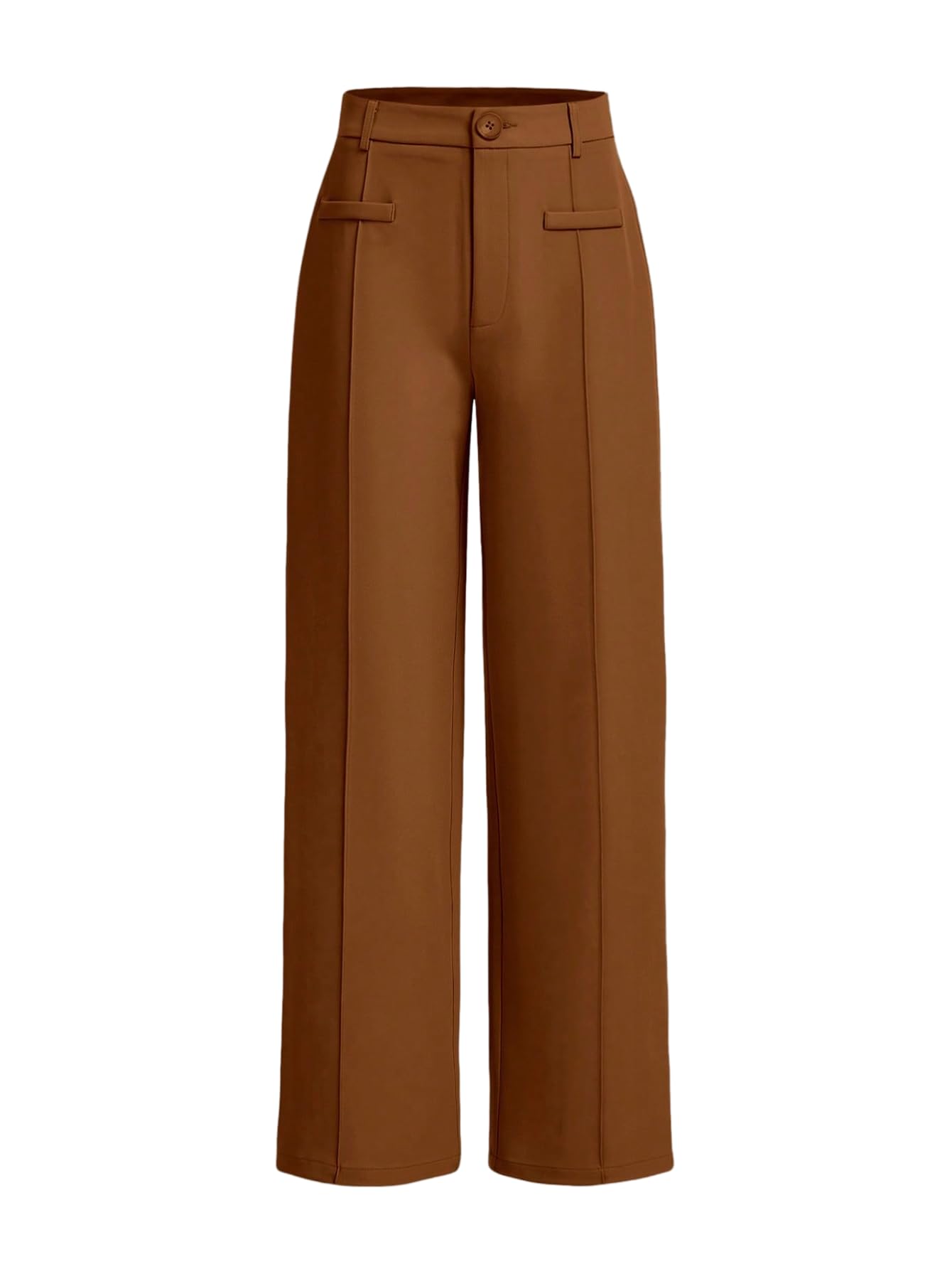 Womens High Waisted Tailored Pants Dressy Casual Straight Leg Work Trousers