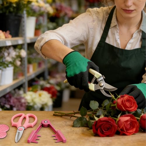 Kit de herramientas para arreglo floral con tijeras y guantes miniatura 4