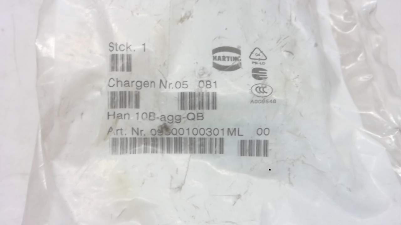 HARTING HAN 10B-AGG-QB CORD CONNECTOR HAN 10B-AGG-QB