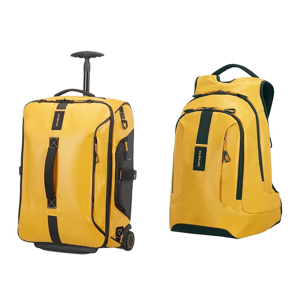 Samsonite Paradiver Light Bolsa de Viaje con Ruedas, S (55Cm-48,5L), Amarillo & Paradiver Light Backpack, Mochila para Portátil para Unisex, Amarillo (Yellow), L+ (43 cm - 24 L)