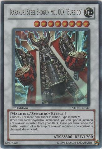 Yu-Gi-Oh! - Karakuri Steel Shogun MDL 00X Bureido (STOR-EN042) - Storm of Ragnarok - 1st Edition - Ultra Rare