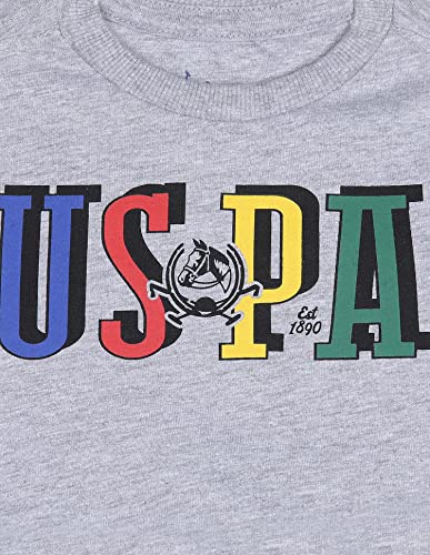 Image of U.S. POLO ASSN. Boys Black Crew Neck Logo Solid Cotton Sweatshirt