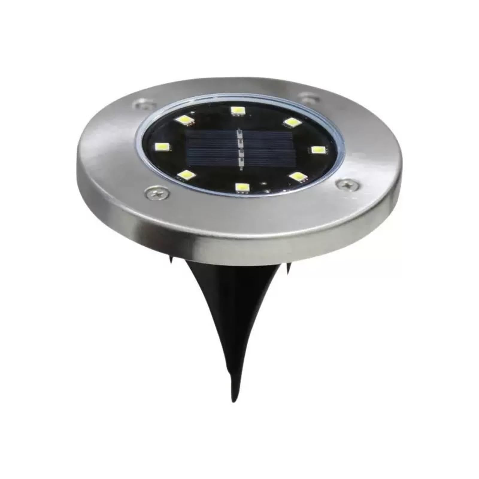 POAHNCU Solar Ground Lights, 8LED Solar Light Outdoor Garden for Patio Walkway(Warm Side-Warm,1Pcs)
