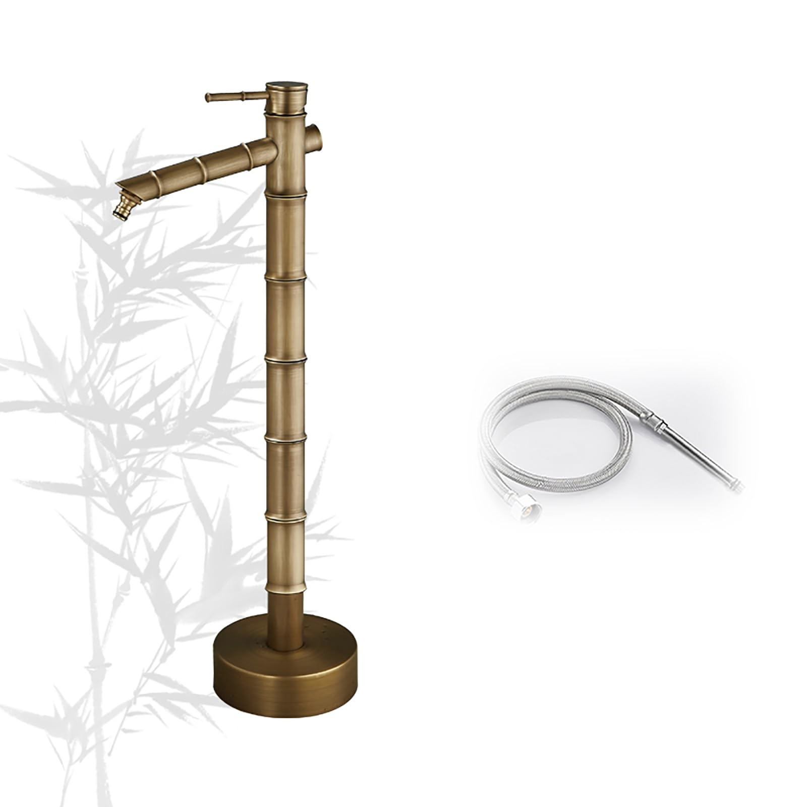 XDLEDMKIZ Freestanding Vertical Garden Water Column, Anti-Freeze Outdoor Faucet & Decorative Spigot Fountain for Patio/Backyard, 34in Height