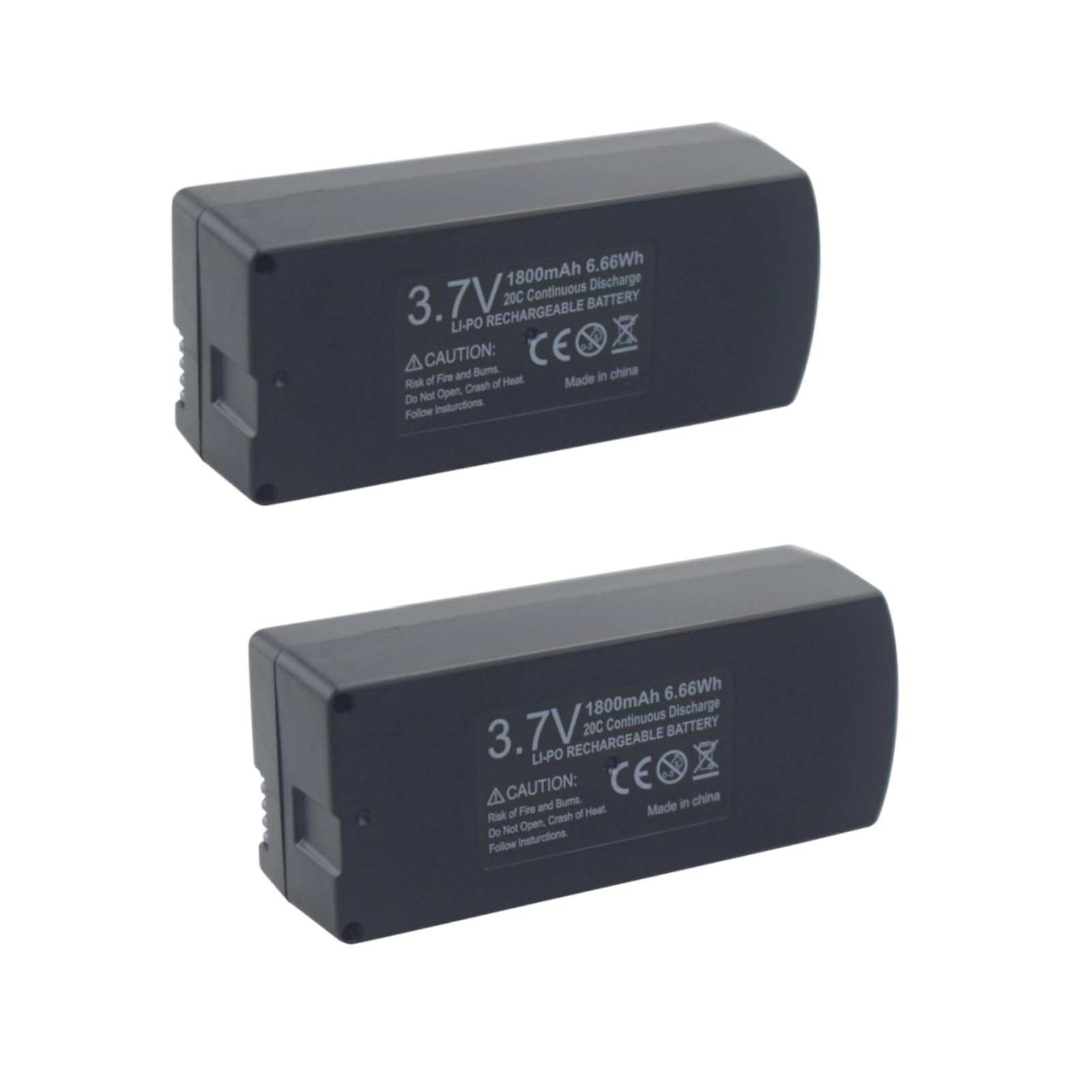 2PCS 3.7V 1800mah Batterie Lipo pour F167 X28 X26 S132 Drone sans balais pour éviter Les Obstacles Photographie aérienne HD Quadcopter Pliant Drone télécommandé